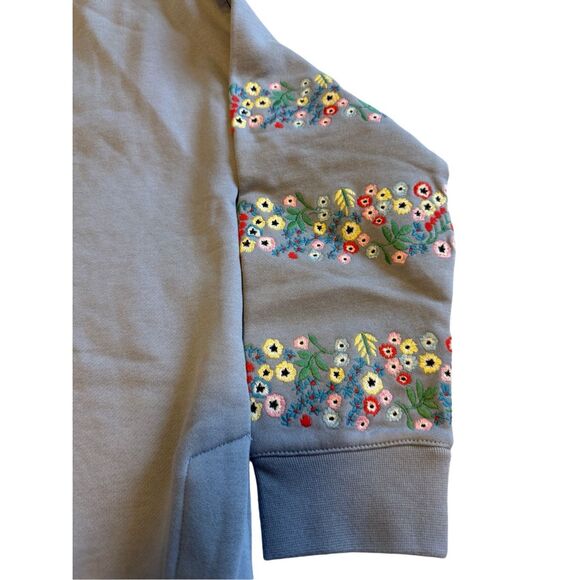 Boden Light Lavender Crew Neck Sweater with Colorful Sleeve Accents - Picture 6 of 10